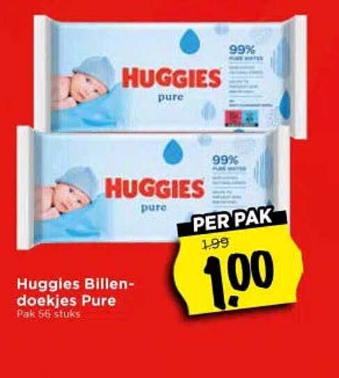 Huggies Billendoekjes Pure Pak 56 stuks PER PAK