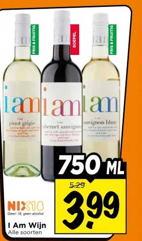 I Am Wijn Alle soorten 750 ml