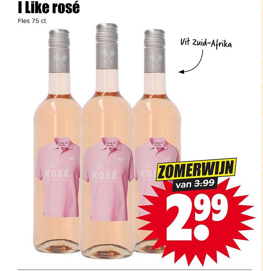 I Like rosé Fles 75 cl. ZOMERWIJN