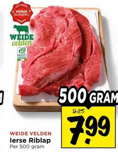 Ierse Riblap Per 500 gram