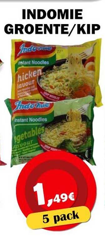 INDOMIE GROENTE/KIP 5 pack