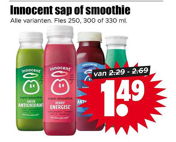 Innocent sap of smoothie