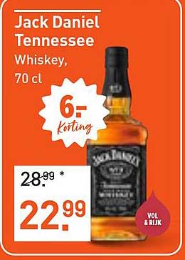 Jack Daniel Tennessee Whiskey, 70 cl