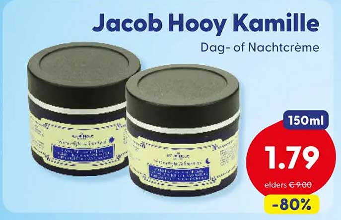 Jacob Hooy Kamille Dag- of Nachtcrème