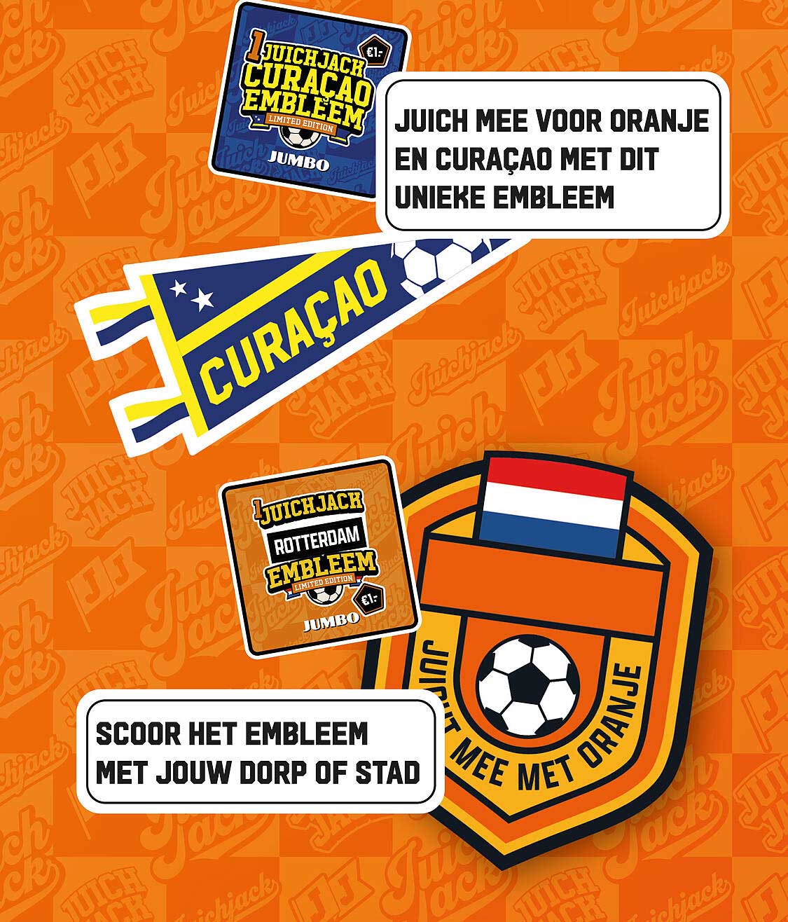 Juich mee voor oranje en Curaçao met dit unieke embleem