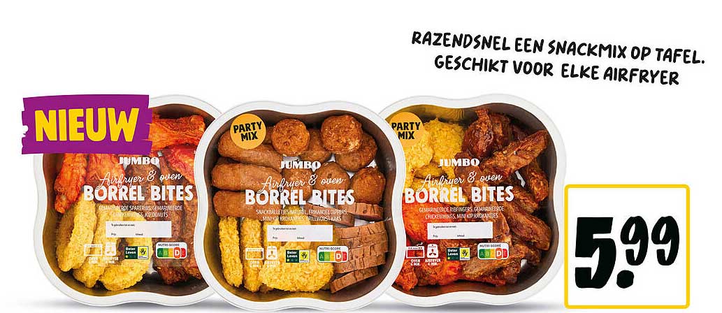 JUMBO Airfryer & oven borrel bites