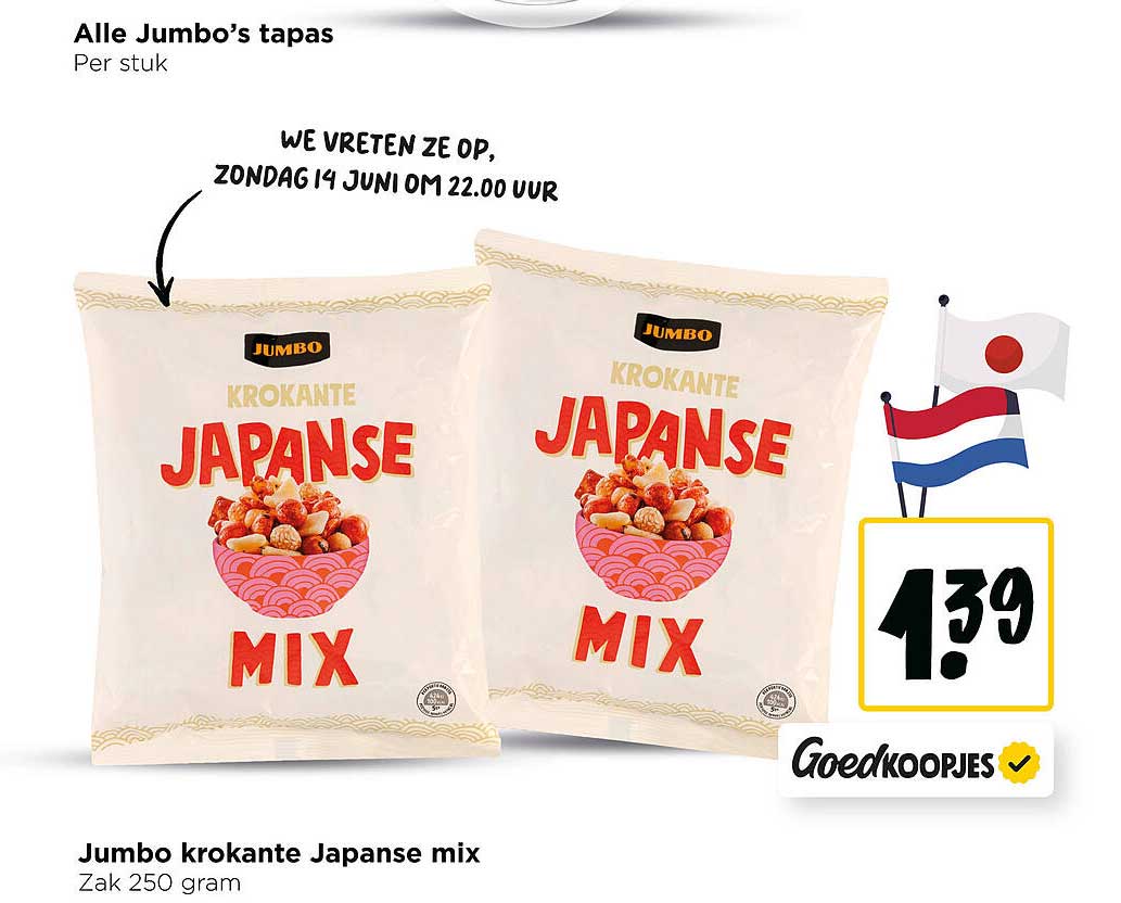 Jumbo krokante Japanse mix