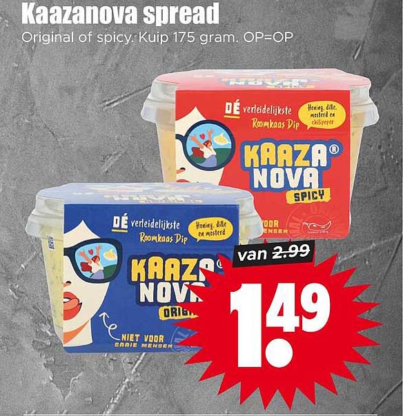 Kaazanova spread Original of spicy. Kuip 175 gram. OP=OP