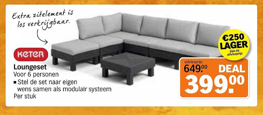 Keter Loungeset voor 6 personen