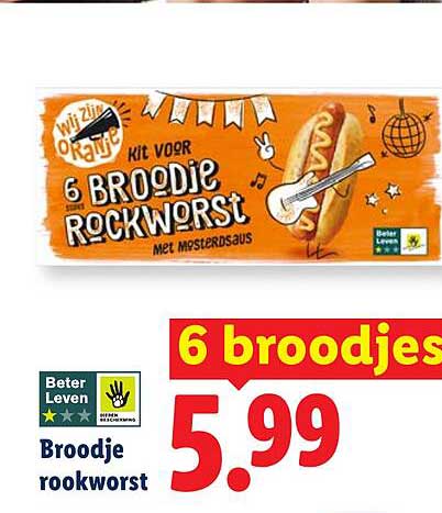 Kit voor 6 broodjes rookworst met mosterdsaus