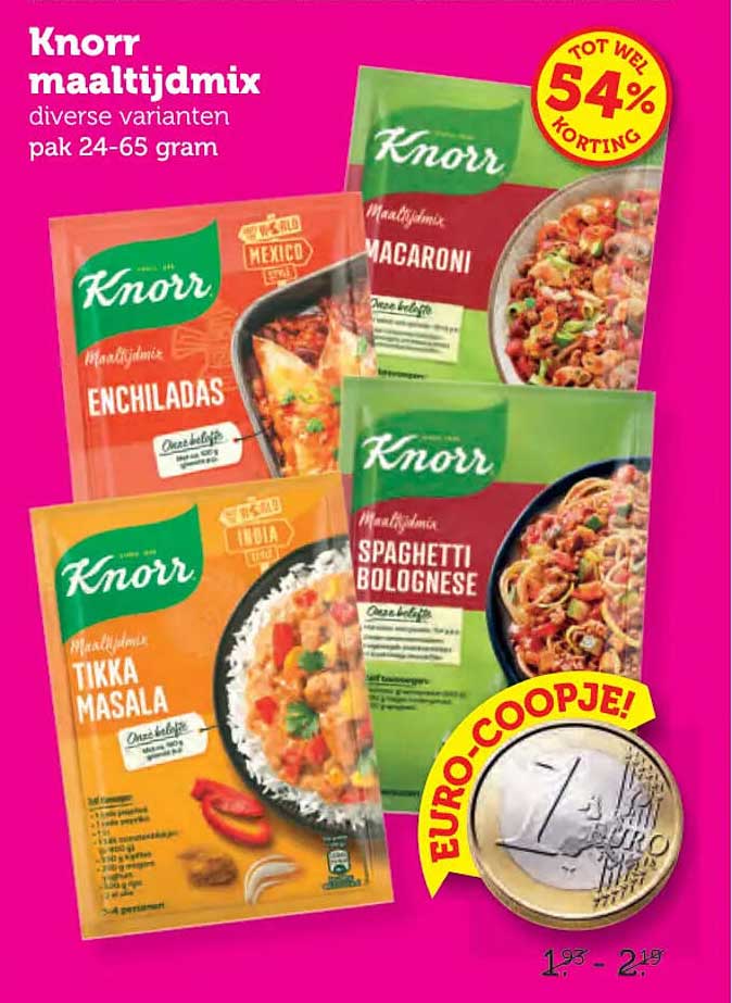 Knorr maaltijdmix diverse varianten pak 24-65 gram