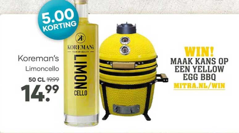 Koreman’s Limoncello 50 cl 5.00 korting