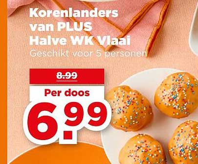 Korenlanders van PLUS Halve WK Vlaai Geschikt voor 5 personen