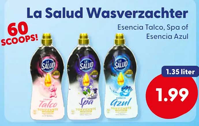 La Salud Wasverzachter Esencia Talco, Spa of Esencia Azul 1.35 liter