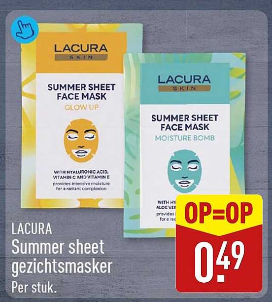 LACURA Summer sheet gezichtsmasker