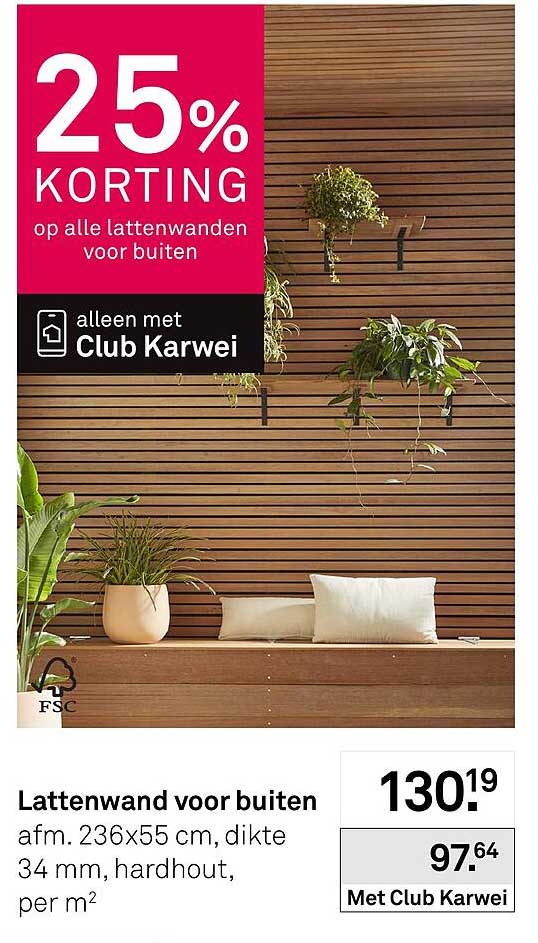 Lattenwand voor buiten