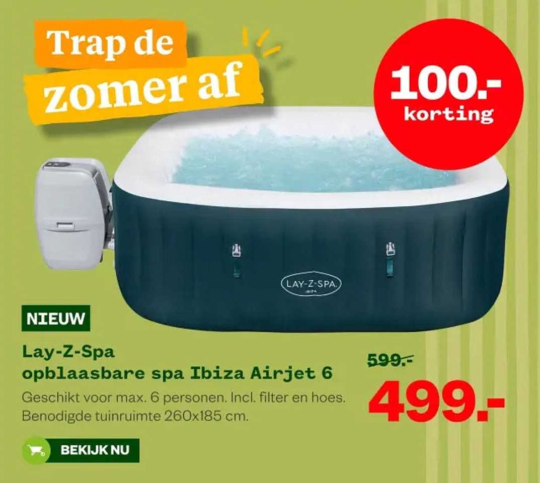 Lay-Z-Spa opblaasbare spa Ibiza Airjet 6