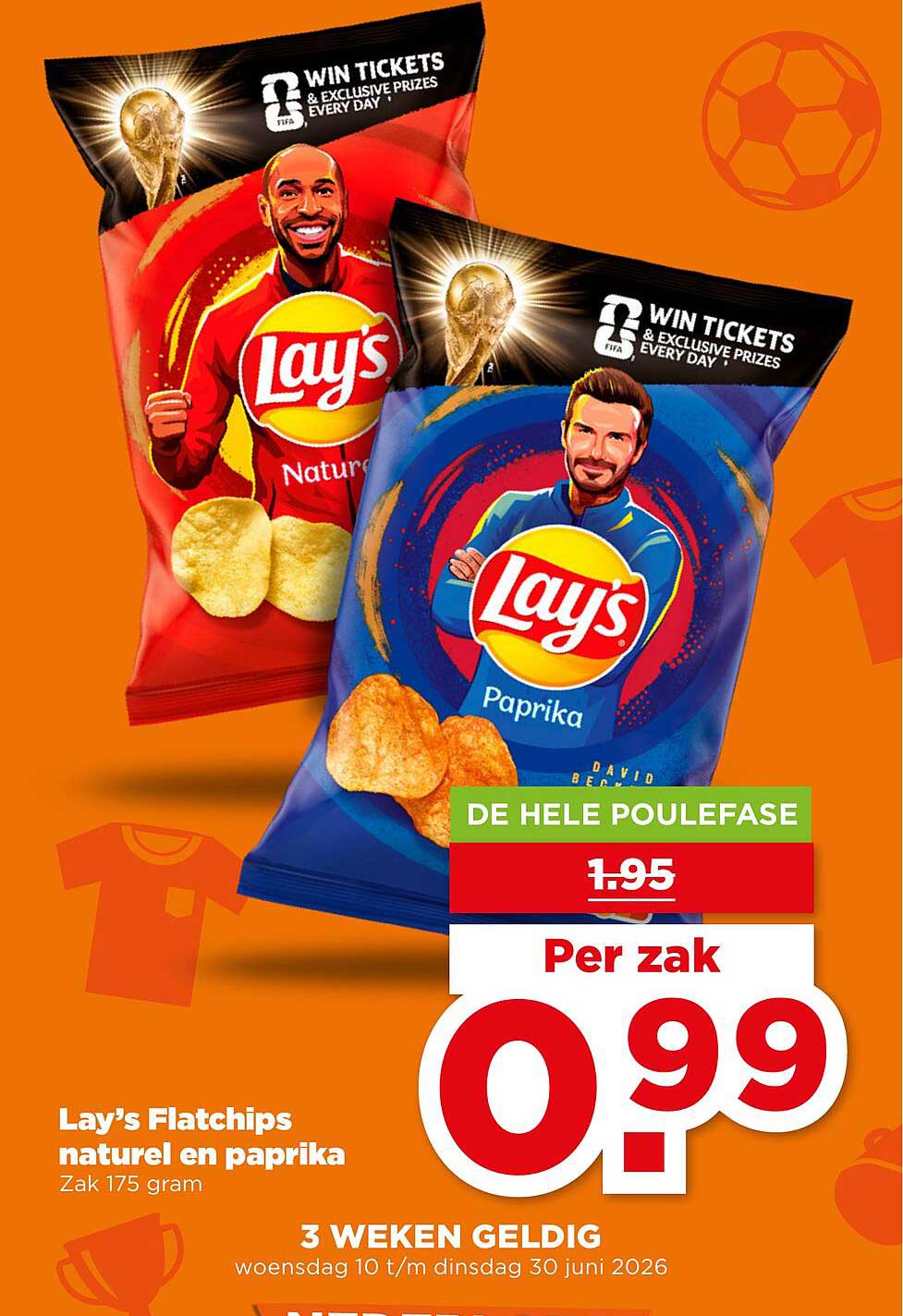 Lay's Flatchips naturel en paprika Zak 175 gram