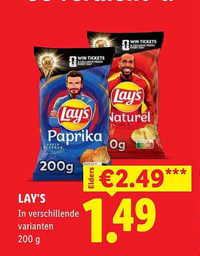 LAY'S In verschillende varianten 200 g