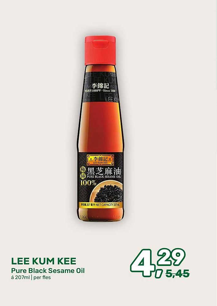 LEE KUM KEE Pure Black Sesame Oil á 207ml | per fles