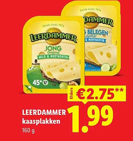 LEERDAMMER kaasplakken 160 g