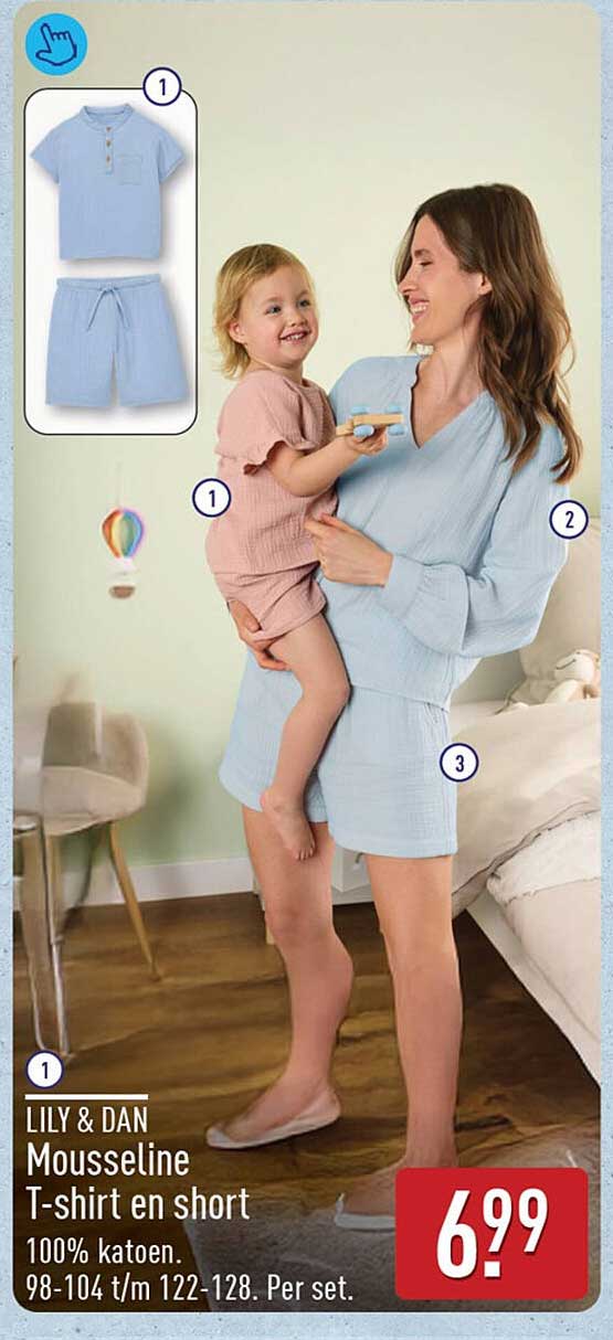 LILY & DAN Mousseline T-shirt en short