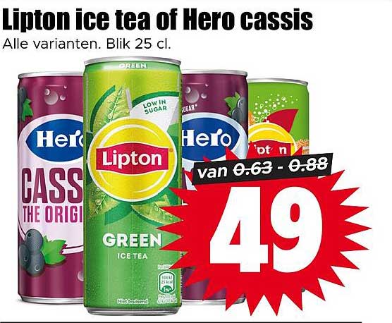Lipton ice tea of Hero cassis
