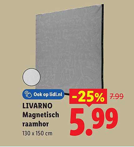 LIVARNO Magnetisch raamhor 130 x 150 cm -25%