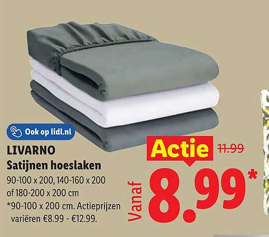 LIVARNO Satijnen hoeslakken Vanaf