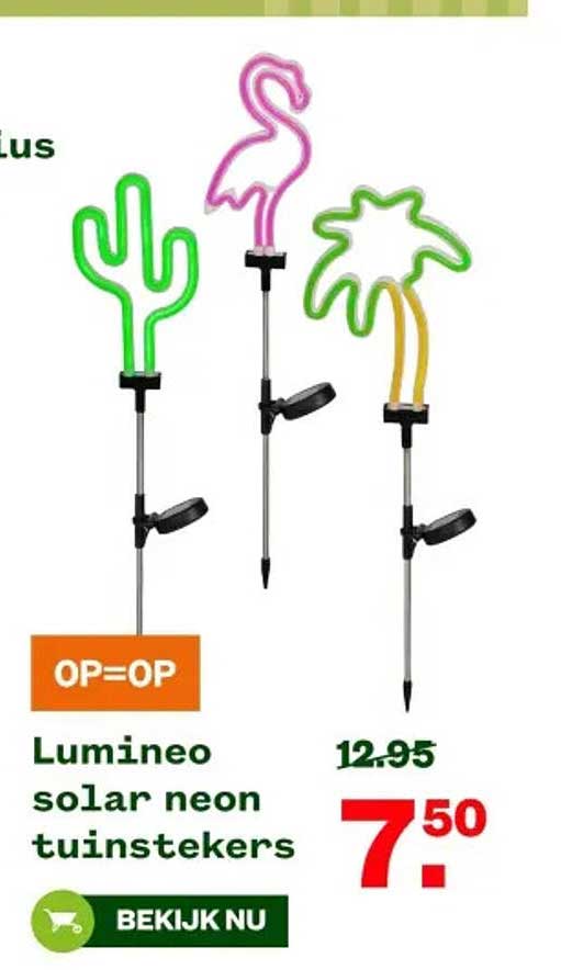 Lumineo solar neon tuinstekers OP=OP