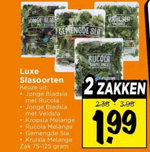 Luxe Slasoorten 2 ZAKKEN