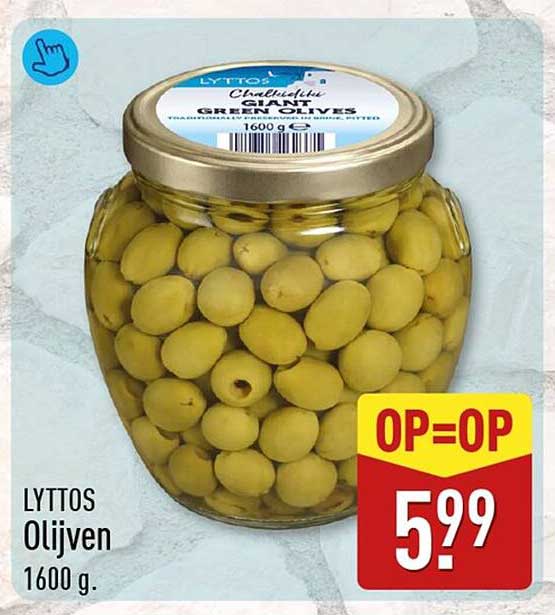 LYTTOS Olijven 1600 g OP=OP