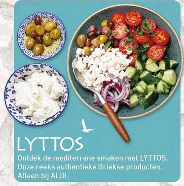 LYTTOS Ontdek de mediterrane smaken met LYTTOS. Onze reek authentieke Griekse producten. Alleen bij ALDI.