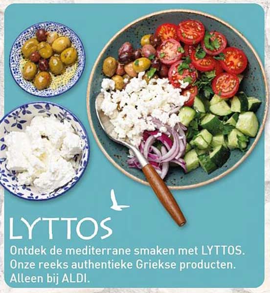 LYTTOS Ontdek de mediterrane smaken met LYTTOS. Onze reeks authentieke Griekse producten. Alleen bij ALDI.