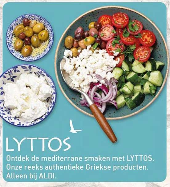 LYTTOS Ontdek de mediterrane smaken met LYTTOS. Onze reeks authentieke Griekse producten. Alleen bij ALDI.