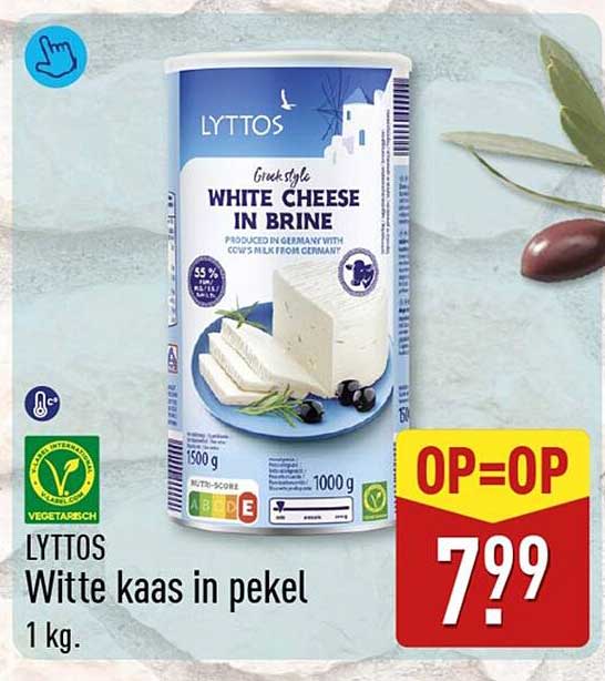 LYTTOS Witte kaas in pekel 1 kg.