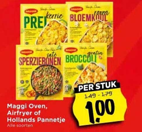 Maggi Oven, Airfryer of Hollands Pannetje Alle soorten PER STUK