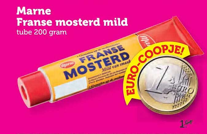 Marne Franse mosterd mild tube 200 gram EURO.COOPJE!