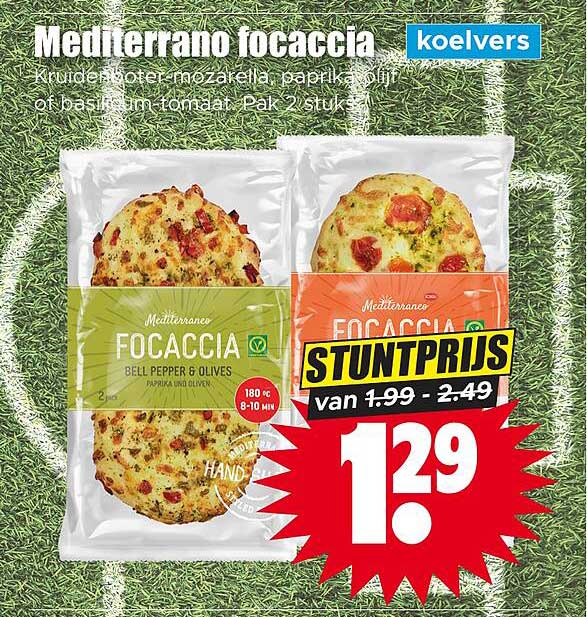 Mediterrano focaccia koelvers STUNTPRIJS