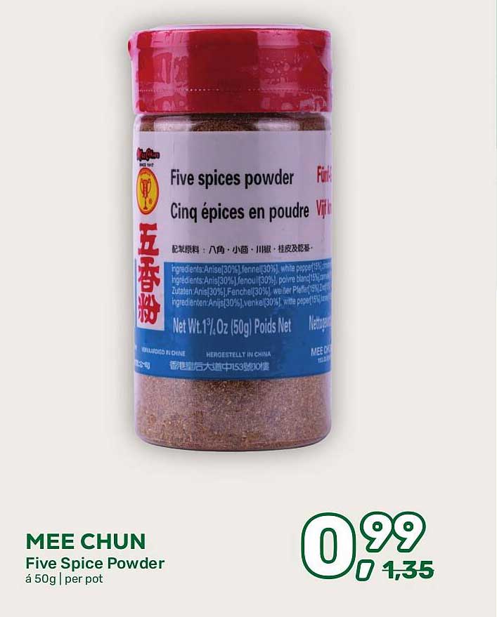 MEE CHUN Five Spice Powder á 50g | per pot