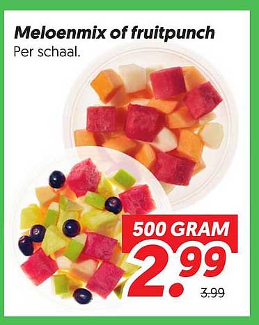 Meloenmix of fruitpunch
