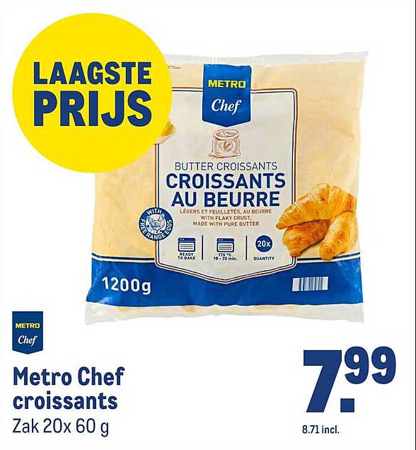 Metro Chef croissants Zak 20x 60 g