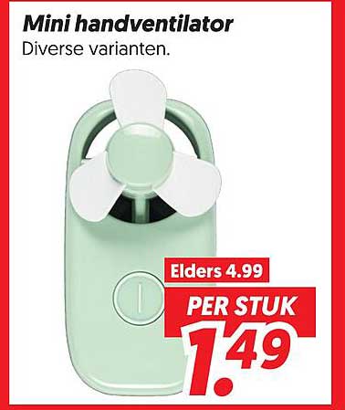 Mini handventilator Diverse varianten.
