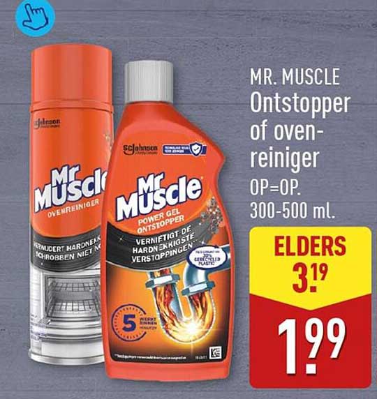MR. MUSCLE Ontstopper of ovenreiniger OP=OP. 300-500 ml.