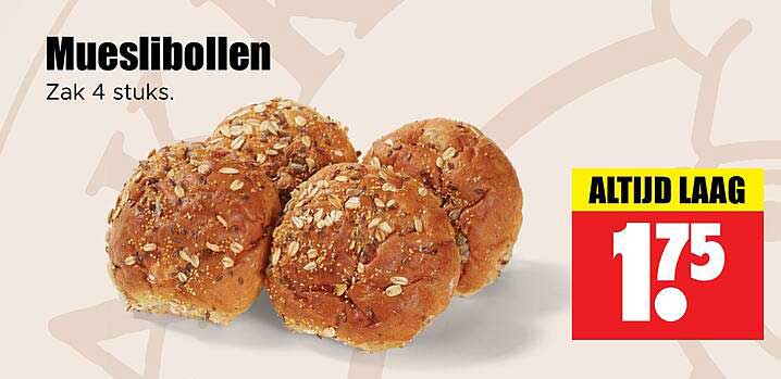 Mueslibollen Zak 4 stuks