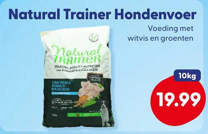 Natural Trainer Hondenvoer Voeding met witvis en groenten