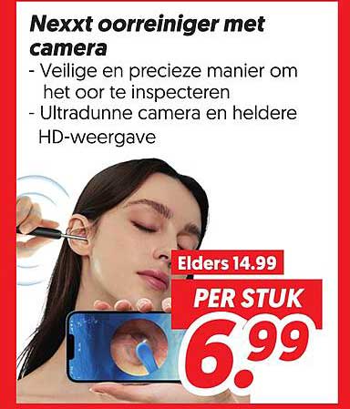 Nexxt oorreiniger met camera