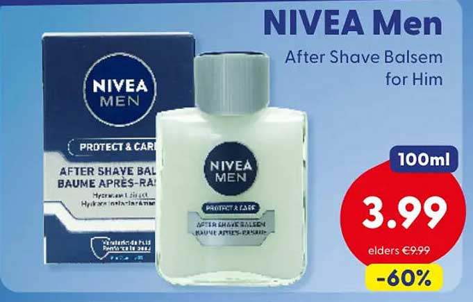 NIVEA Men After Shave Balsem for Him 100ml -60%
