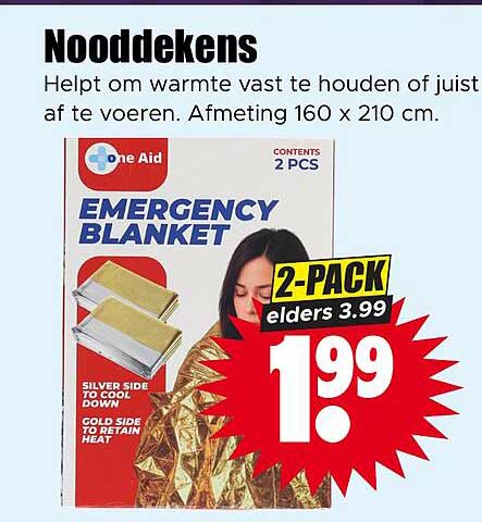 Nooddekens 2-PACK elders 3.99