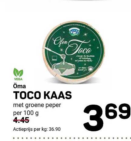 Öma TOCO KAAS met groene peper